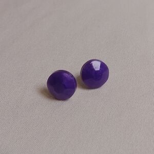 Elegant Purple Stud Earrings